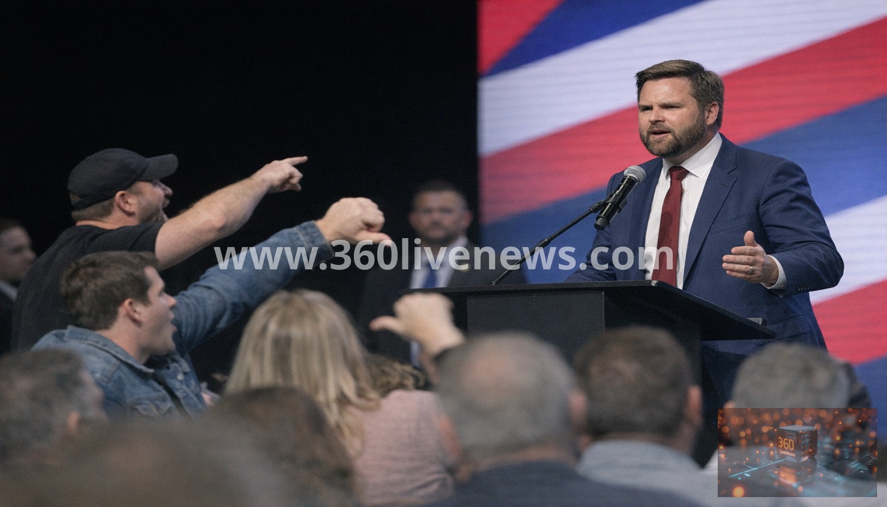 Vice President JD Vance Heckled at Antiwar Protest During Turning Point USA Event