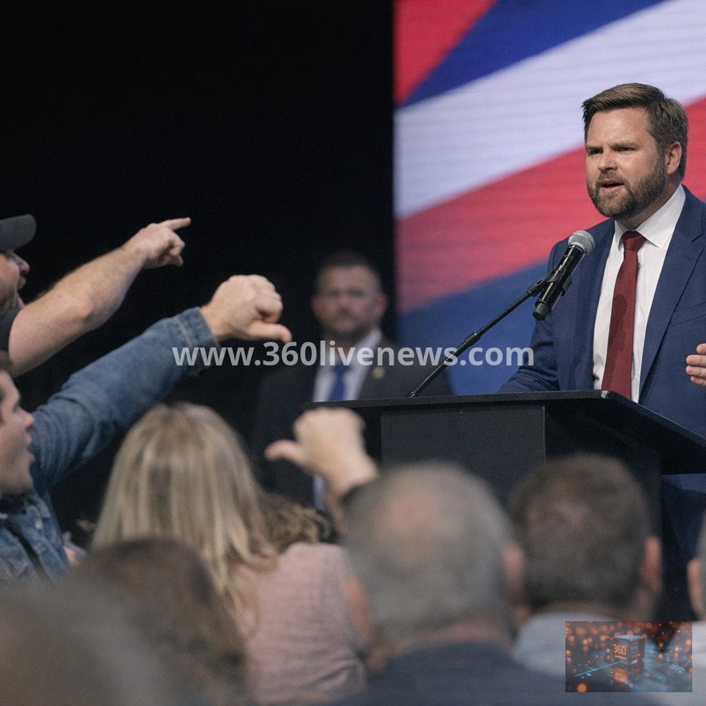 Vice President JD Vance Heckled at Antiwar Protest During Turning Point USA Event
