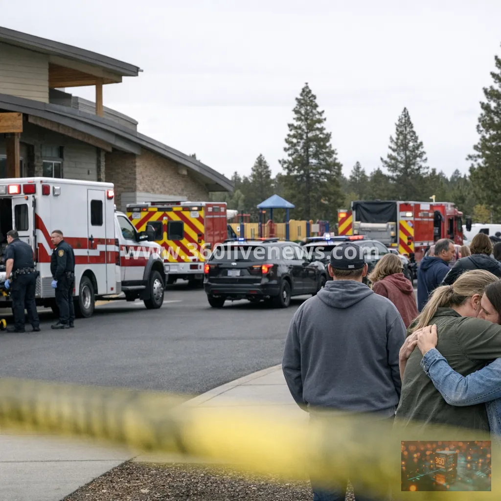 Three children and teacher killed in Oregon primary school shooting