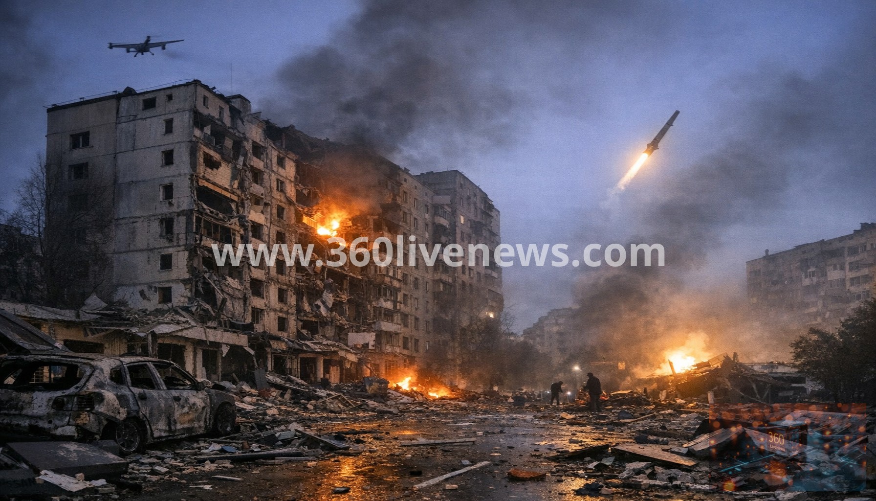 Russian strikes hit Ukraine as Kyiv ceasefire begins