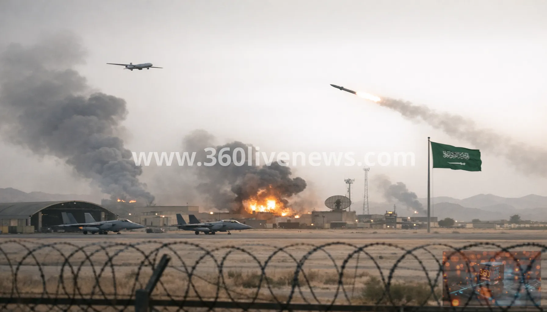 Houthis claim drone and missile strike on Saudi base amid renewed Yemen fighting