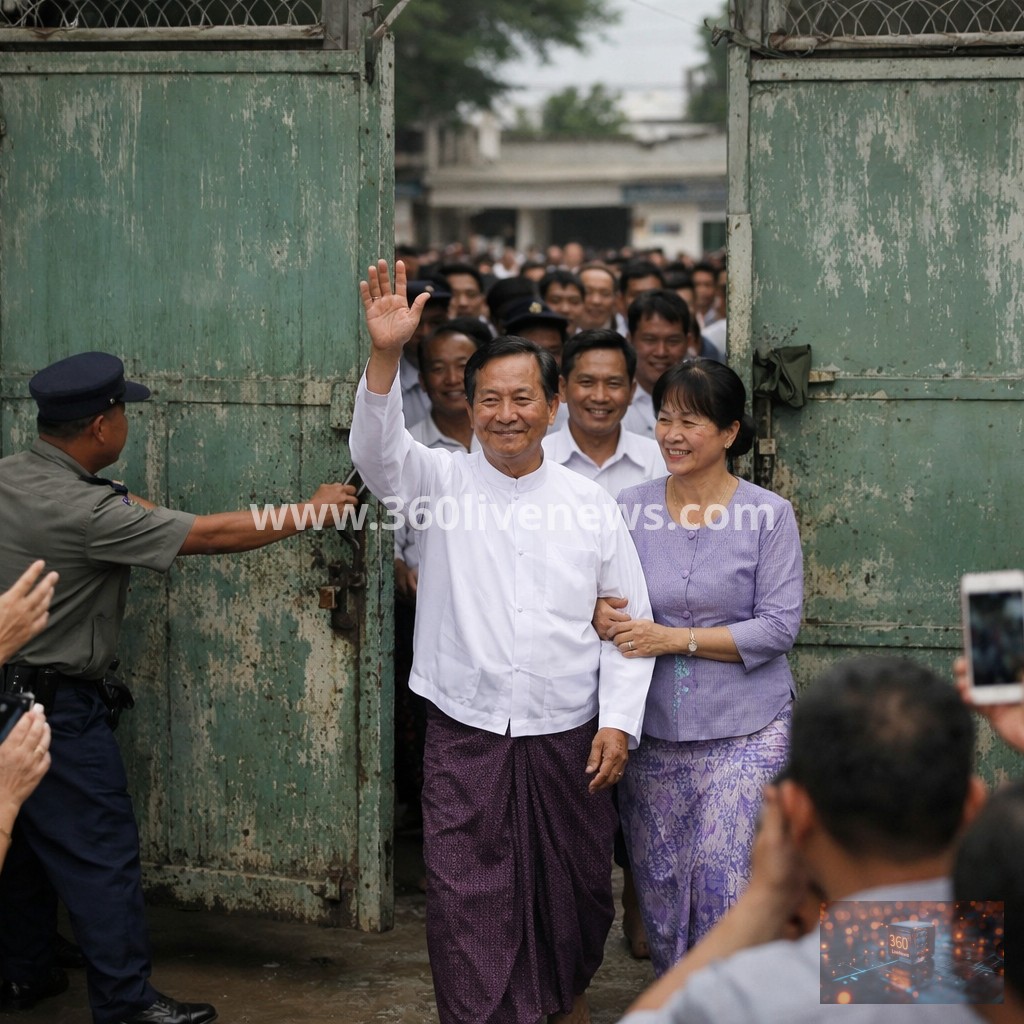 Myanmar pardons over 4,000 prisoners including former president