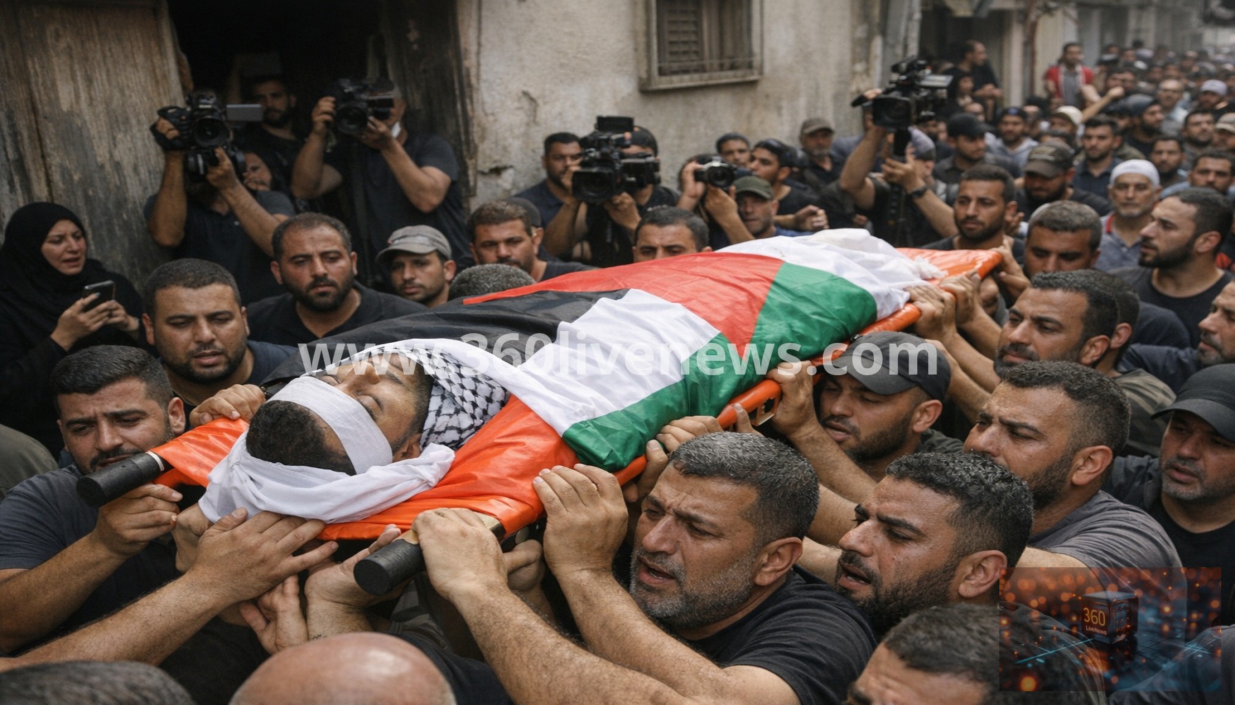 Funeral held for Al Jazeera journalist Mohammed Wishah killed in Israeli military strike amid ongoing hostilities in Gaza