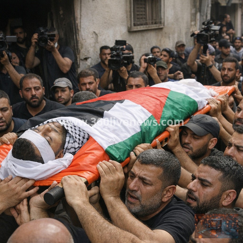 Funeral held for Al Jazeera journalist Mohammed Wishah killed in Israeli military strike amid ongoing hostilities in Gaza