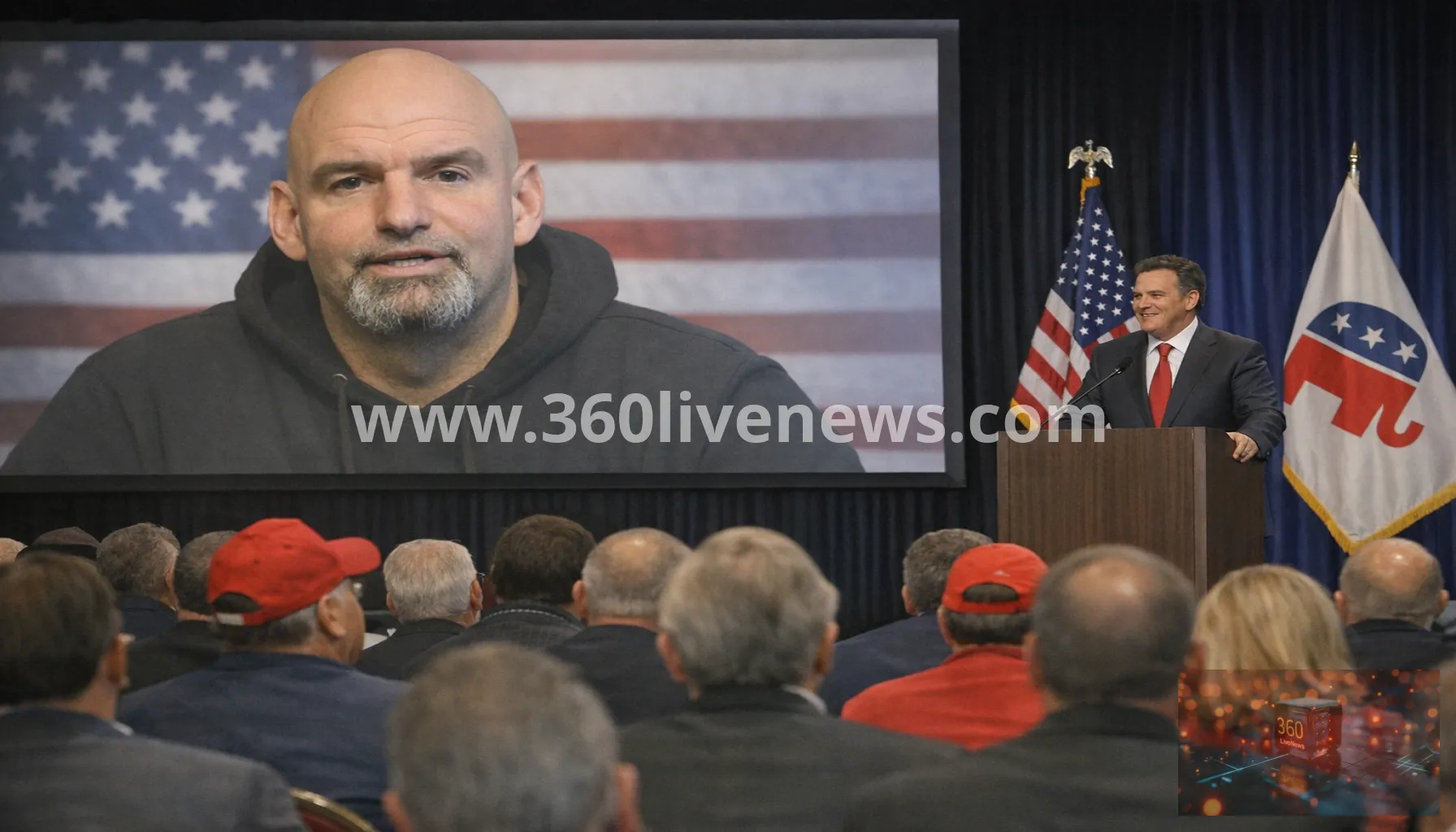 Fetterman appears at Republican convention and endorses Republican Dave McCormick