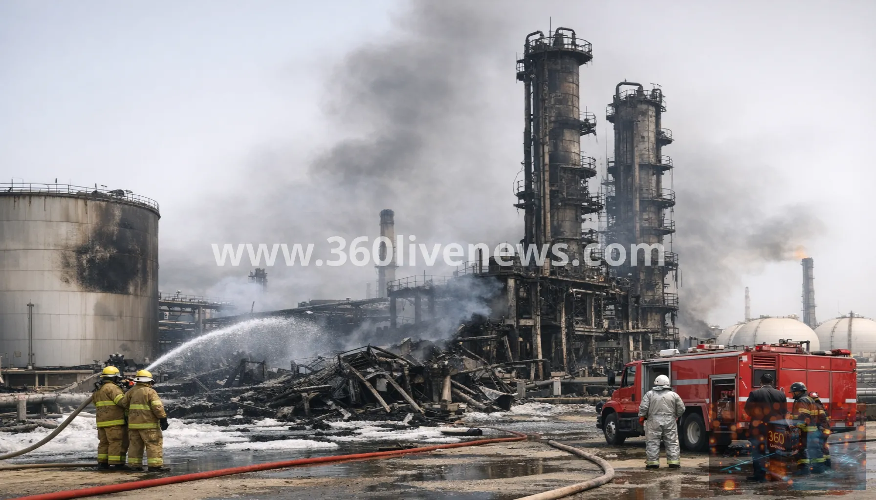 Fire at Aramco facility in Jizan extinguished after claimed Houthi drone strike