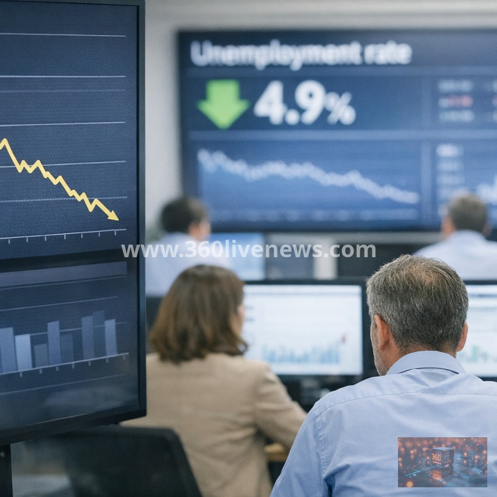 UK unemployment rate unexpectedly falls to 4.9%