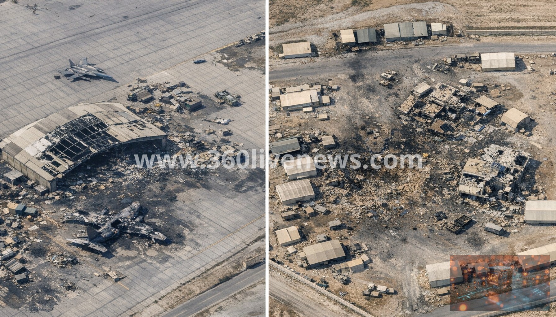 Satellite imagery shows damage at US military sites across the Middle East