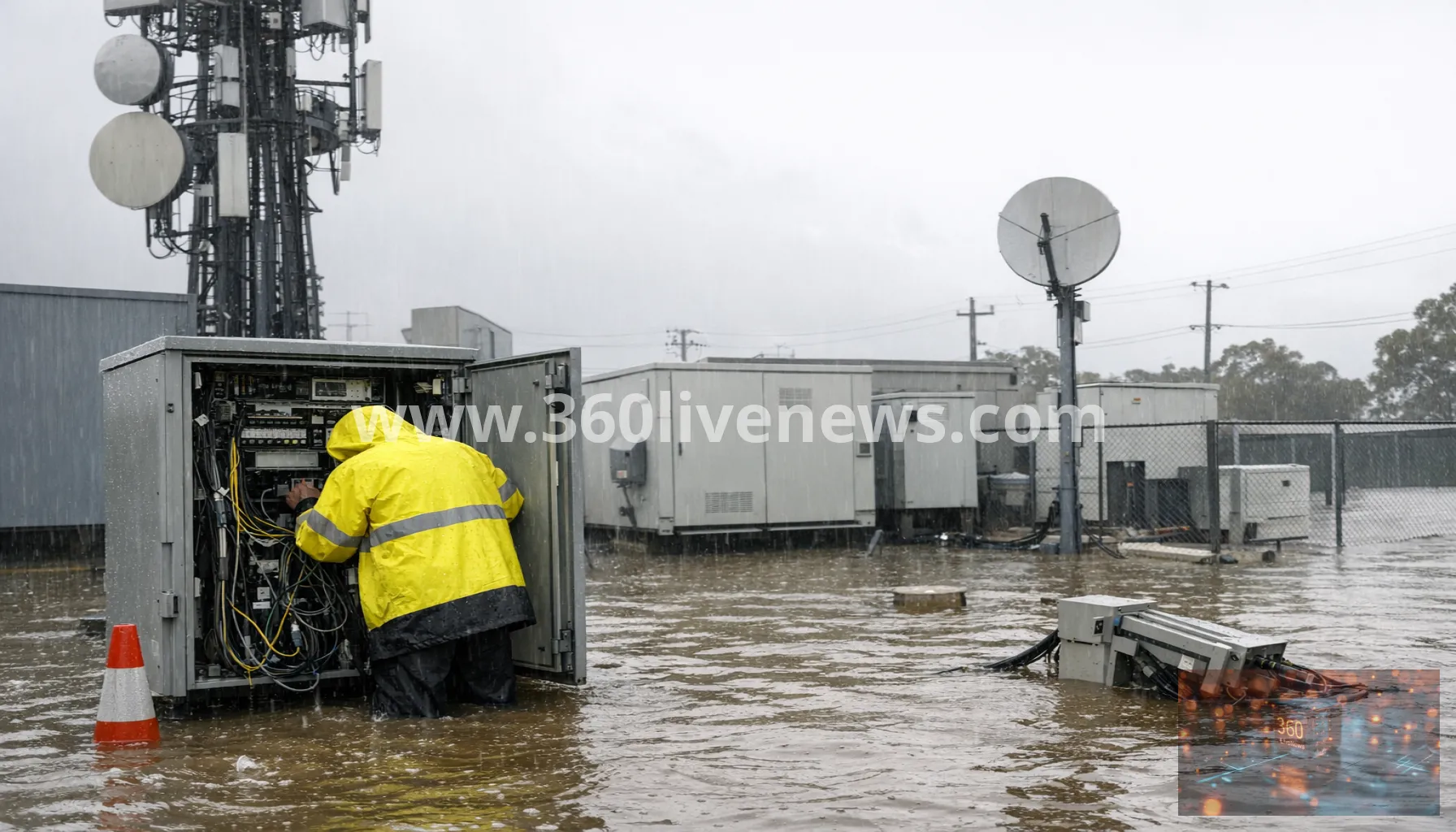 Heavy rain in South Australia breaks August records and disrupts Telstra services