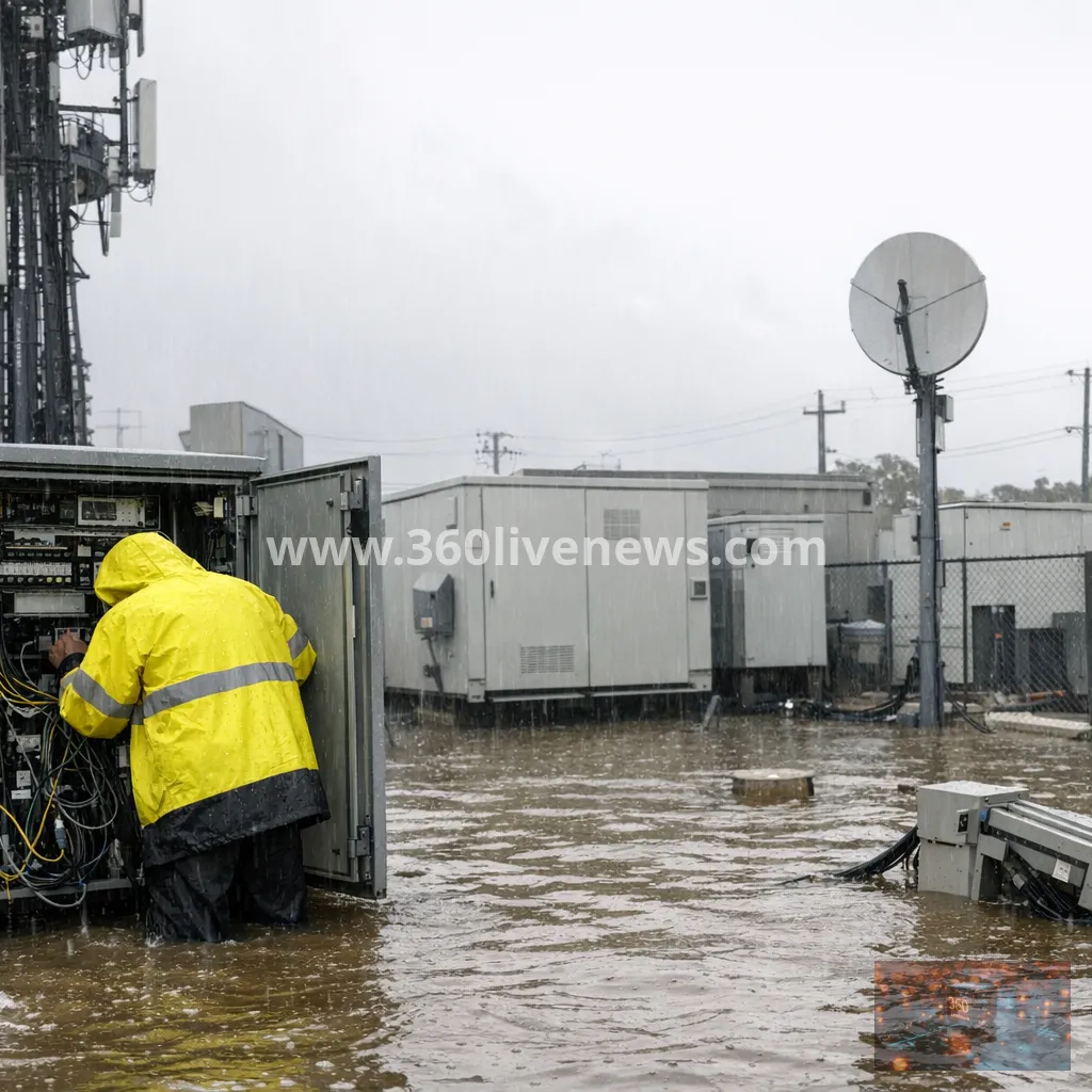 Heavy rain in South Australia breaks August records and disrupts Telstra services