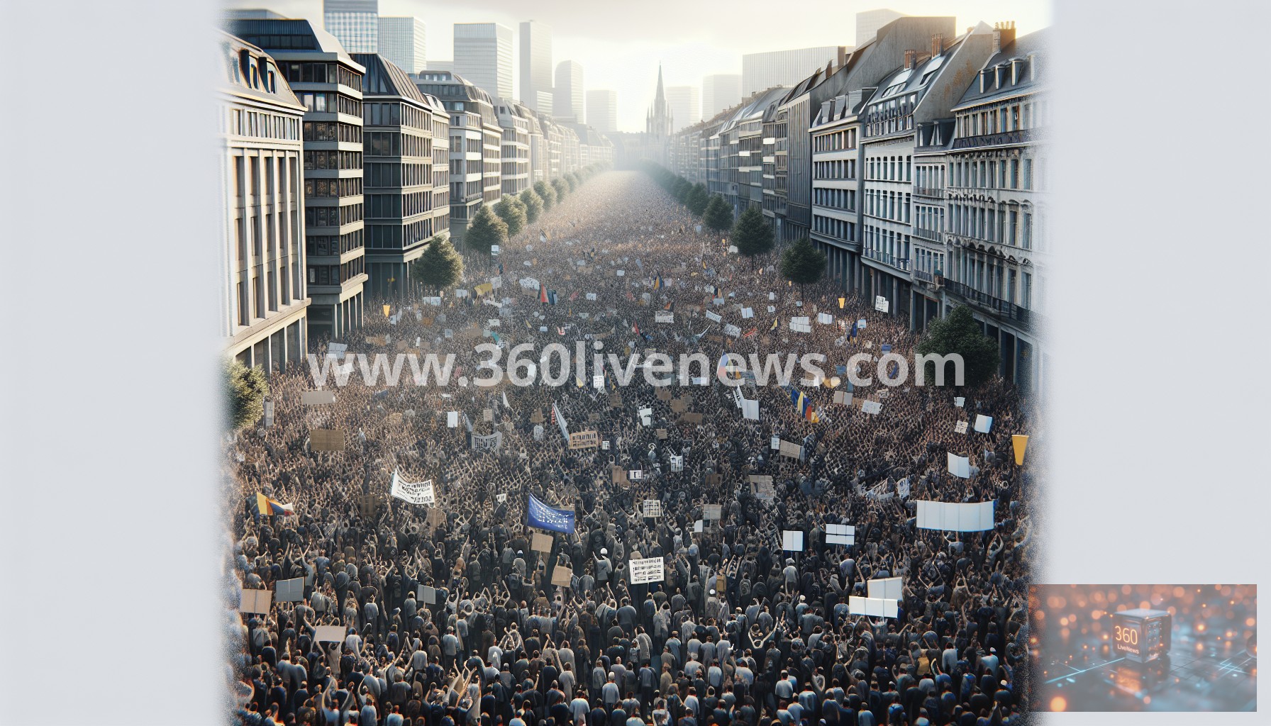 Tens of thousands protest austerity reforms in Brussels, with estimates of participation ranging from 80,000 to over 100,000