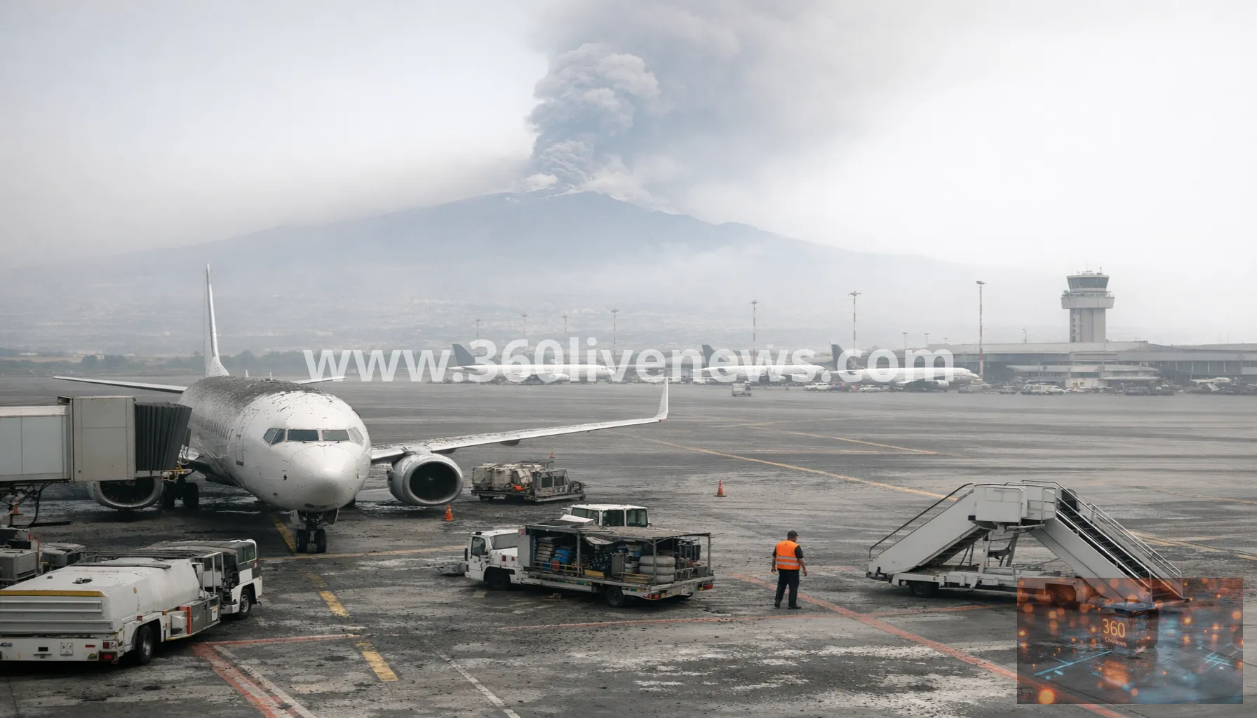 Etna ash grounds flights at Catania airport in Sicily