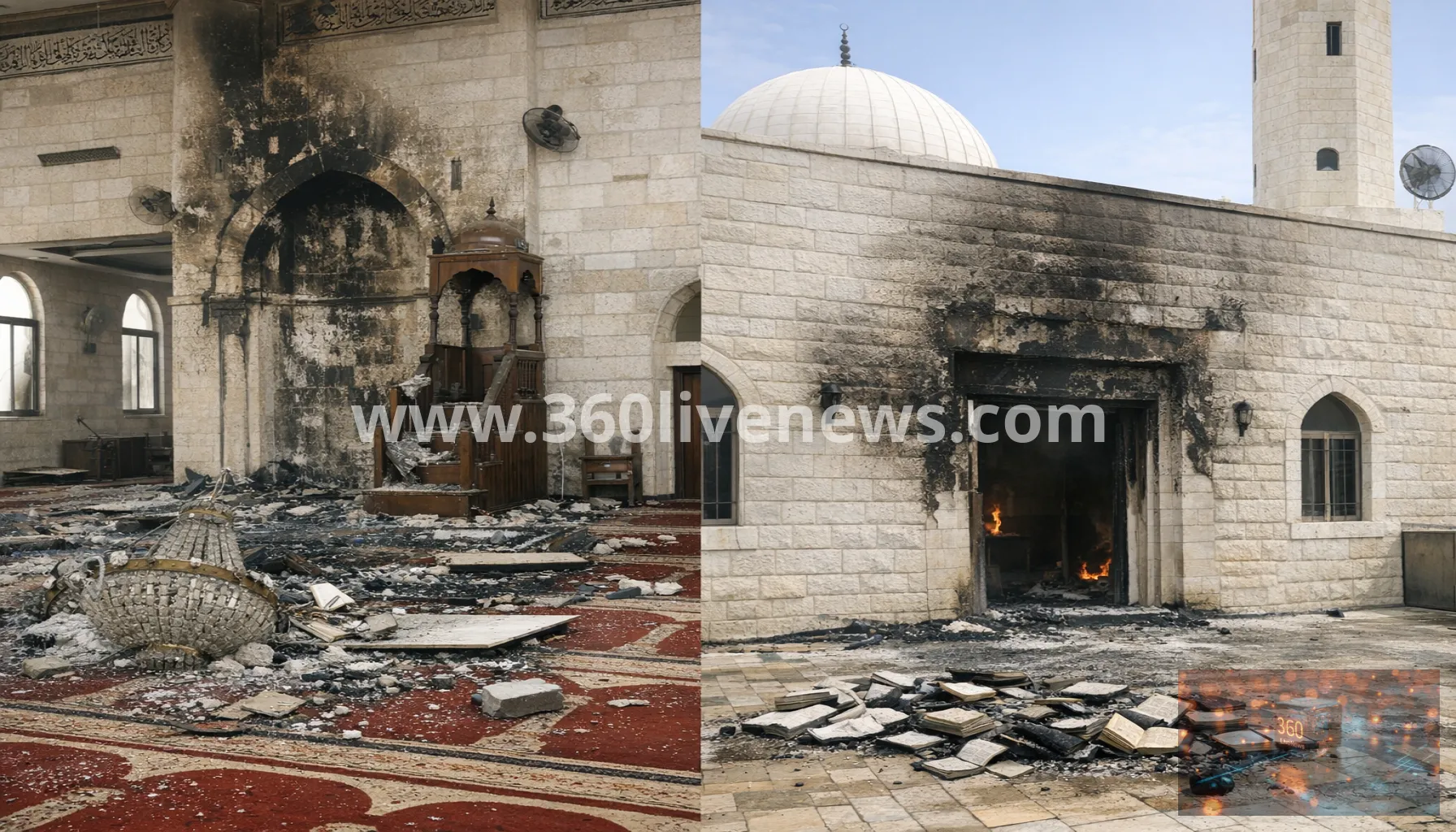 Israeli forces and settlers attack two West Bank mosques