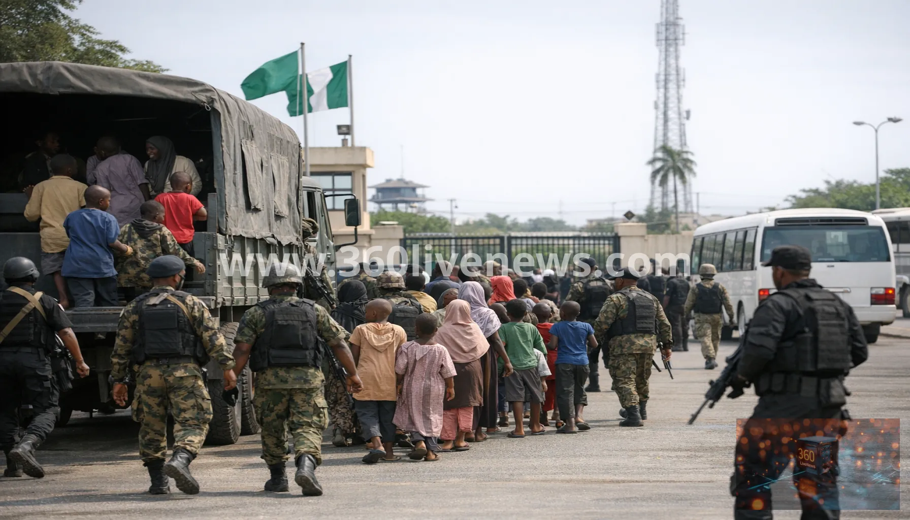 Dozens of abducted schoolchildren and teachers rescued in Nigeria after 56 days