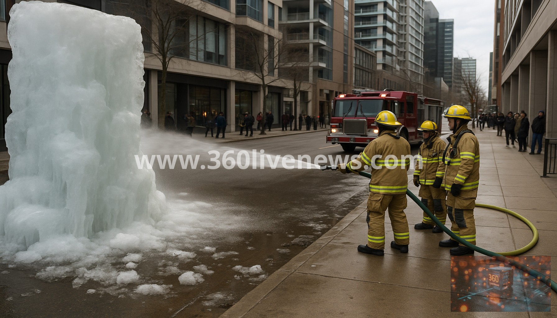 Drake's promotional ice structure melted by fire crews in Toronto