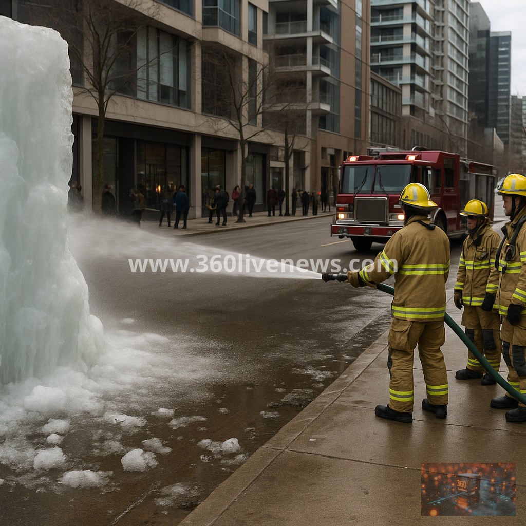 Drake's promotional ice structure melted by fire crews in Toronto