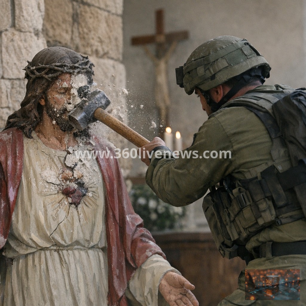 Israeli soldier damages Jesus statue in Lebanon, investigation underway
