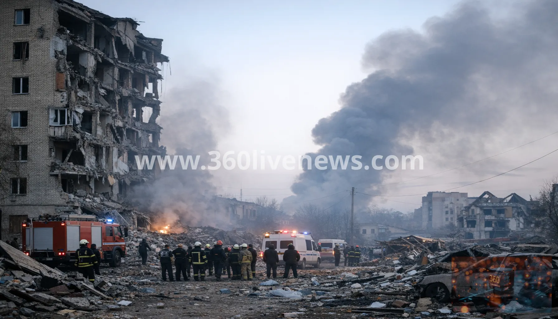 Russian strikes kill two and injure more than 20 across Ukraine as overnight attacks continue