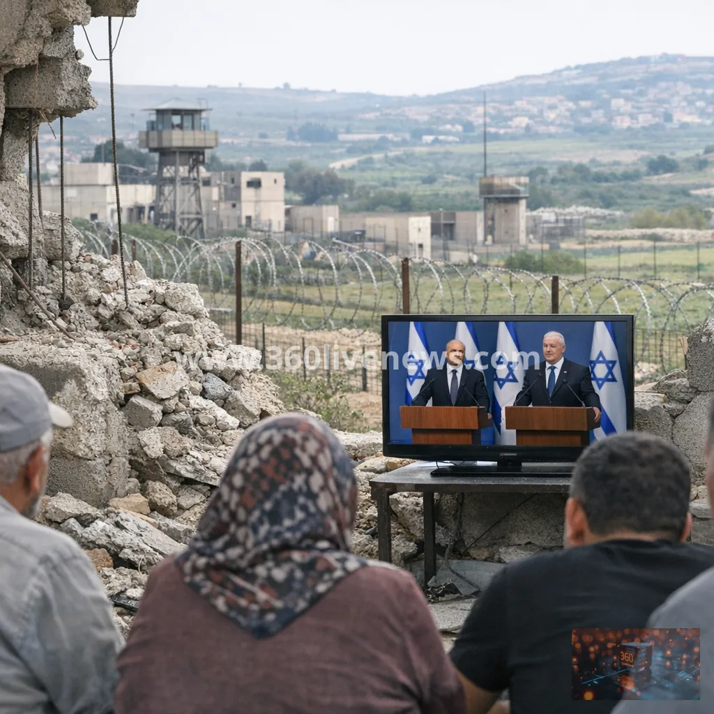 Lebanese residents watch Israel's election amid border occupation and war damage