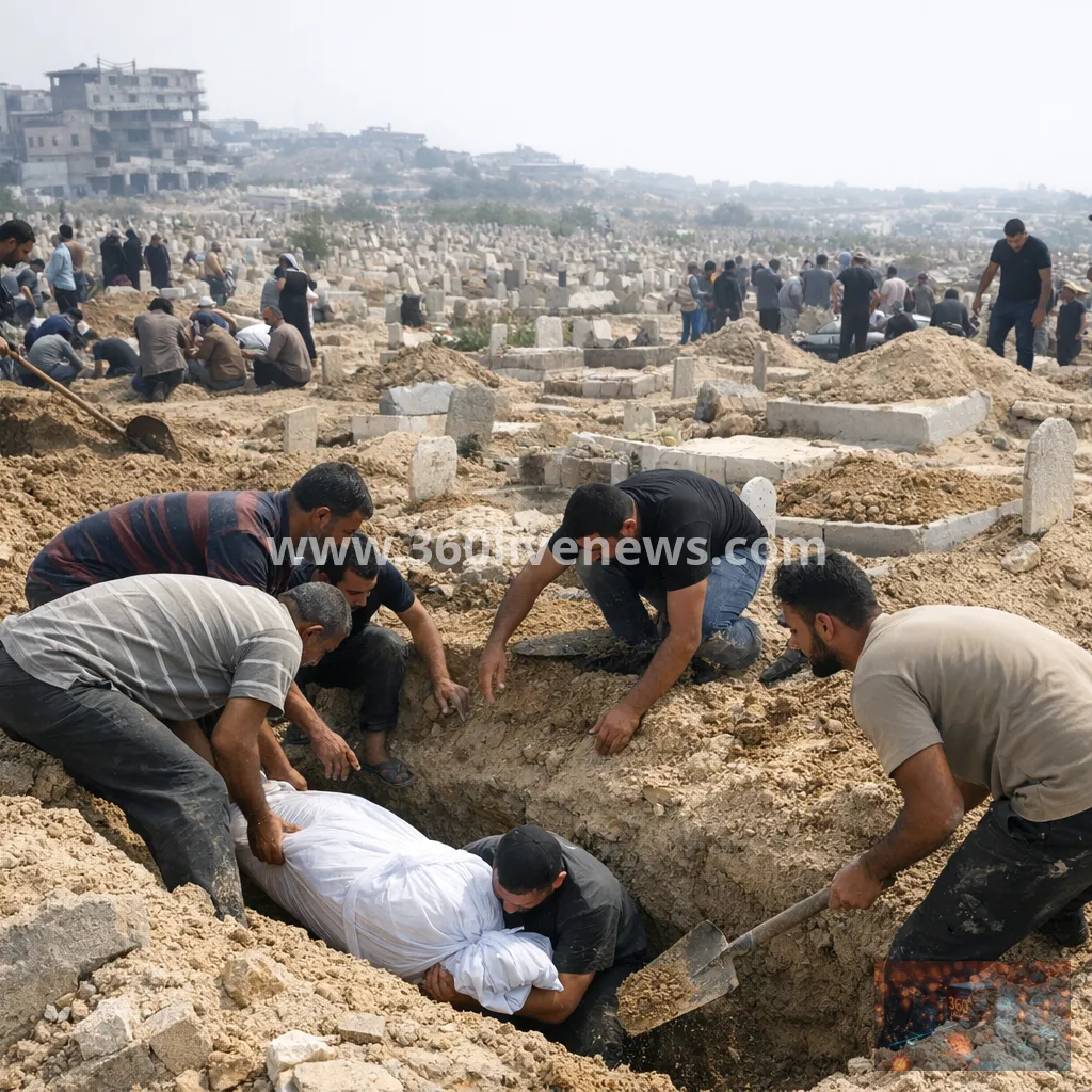 Gaza families struggle to bury the dead as cemeteries fill up amid war
