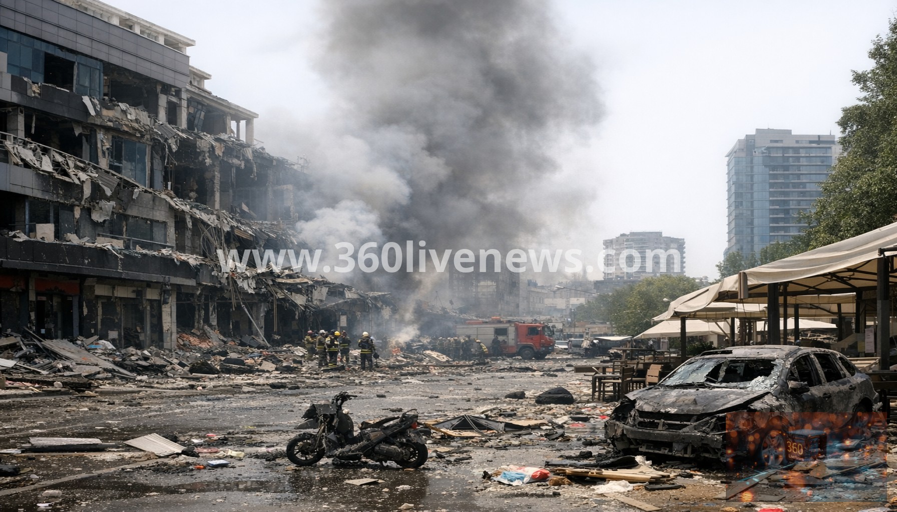 Russian strike injures 11 in daytime attack on Odesa commercial area
