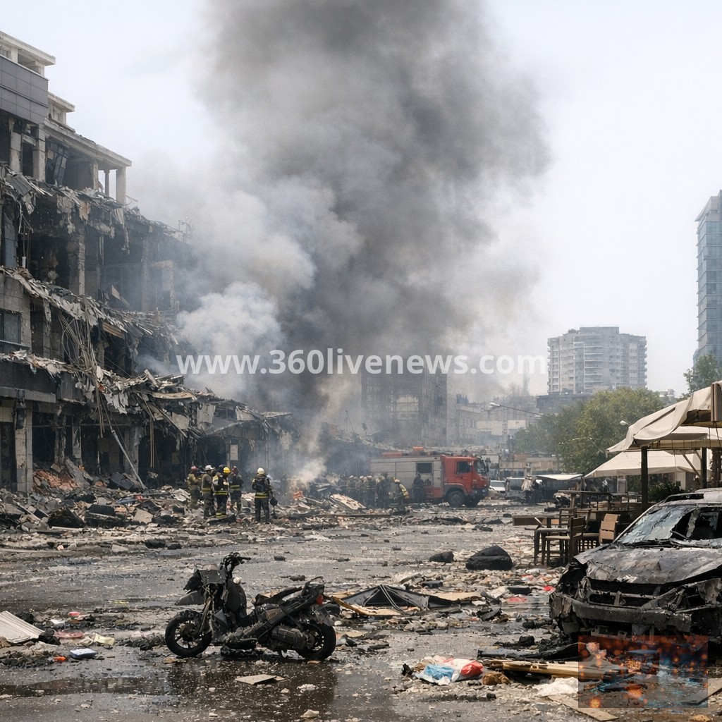 Russian strike injures 11 in daytime attack on Odesa commercial area