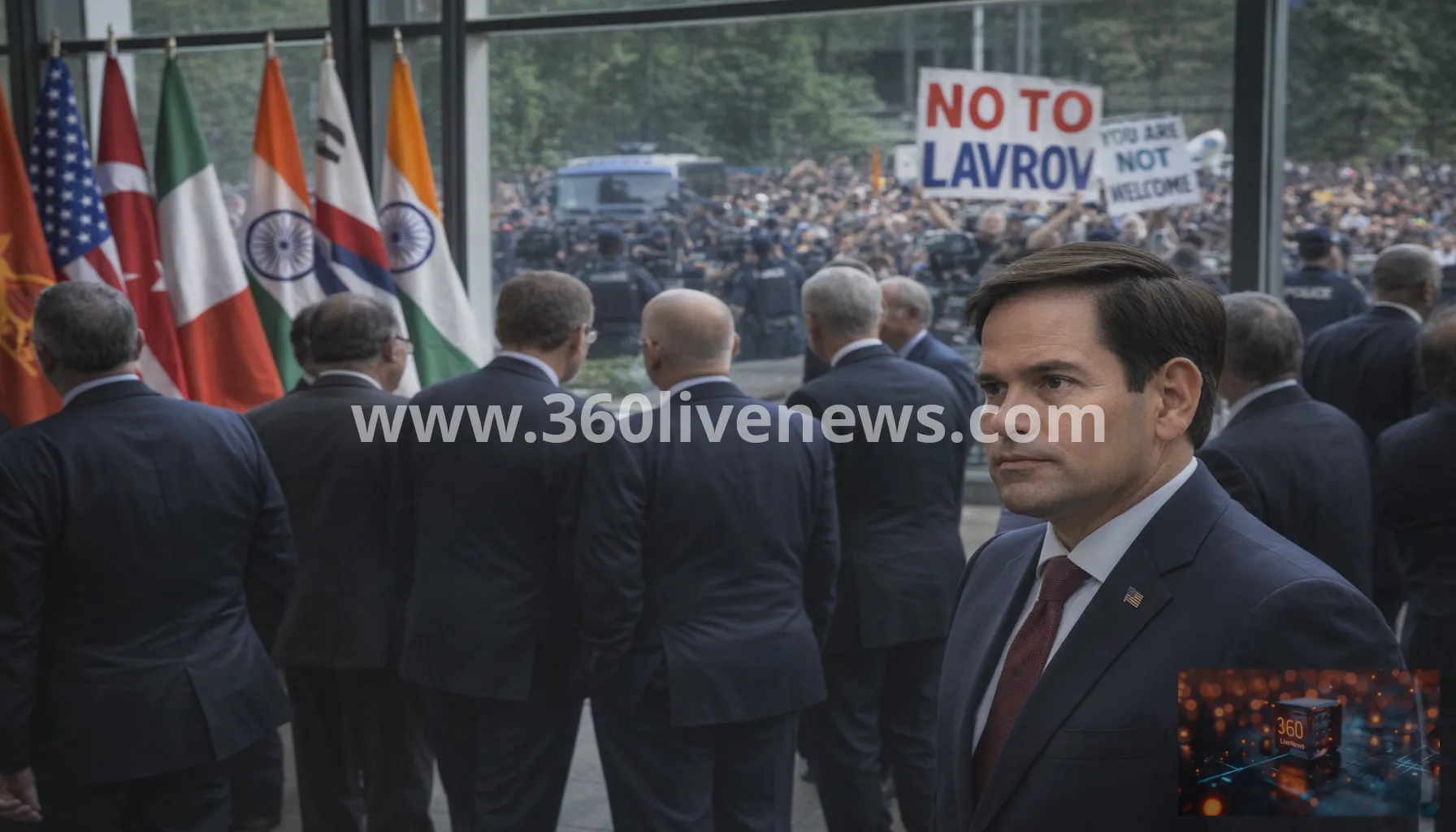 G20 foreign ministers' group photo cancelled in Atlanta after protests over Lavrov