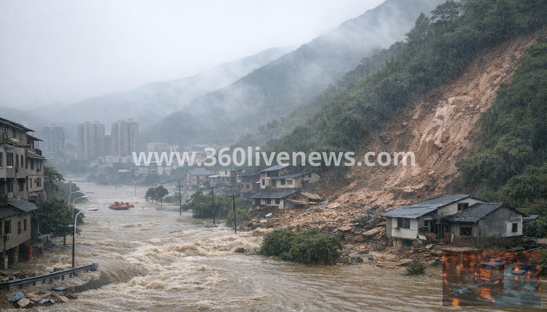 Heavy rain triggers flooding, landslides and evacuations in China