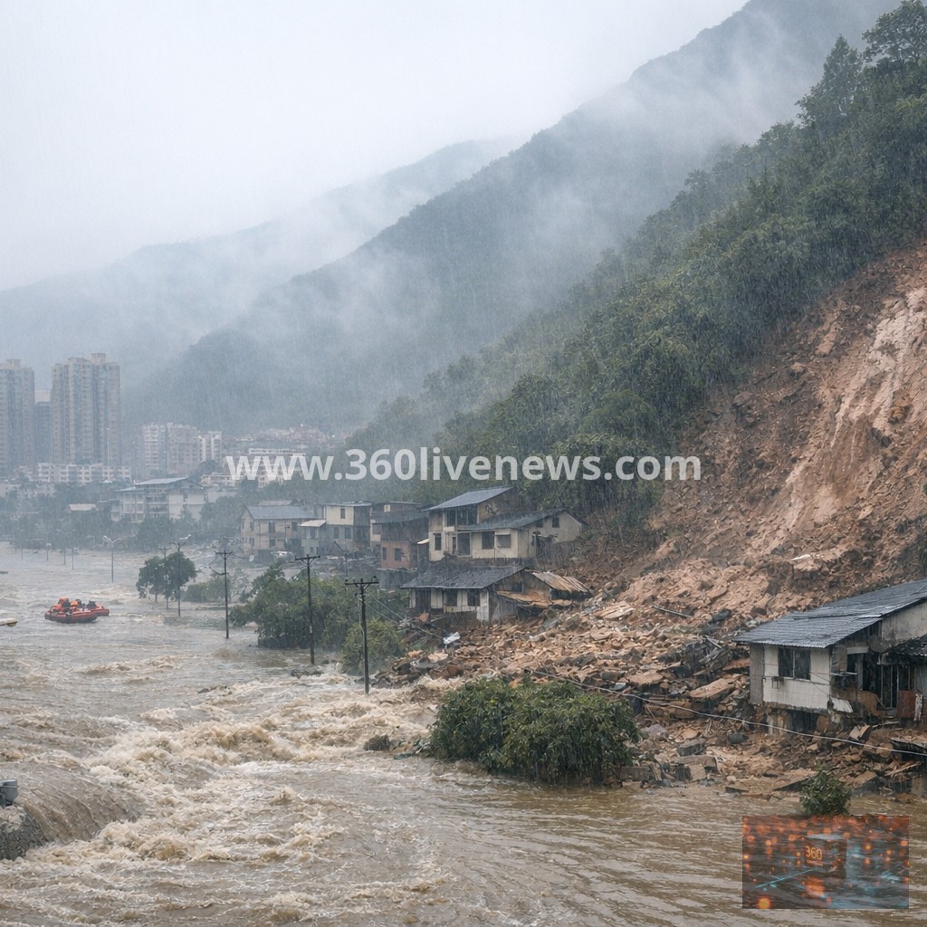 Heavy rain triggers flooding, landslides and evacuations in China