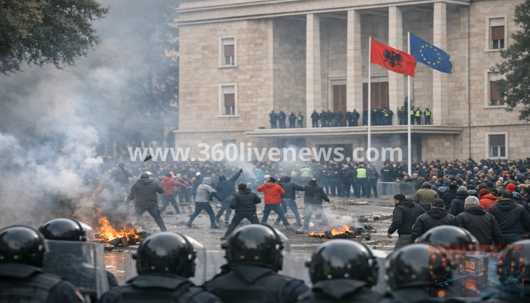 Albanian anti-government unrest enters sixth day amid fresh clashes in Tirana