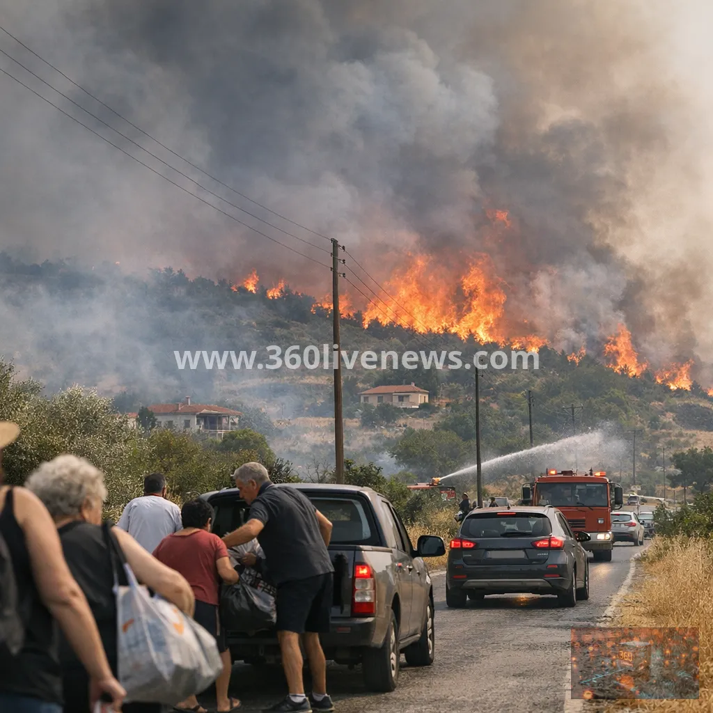 Wildfires in Greece force evacuations and kill two near Thessaloniki