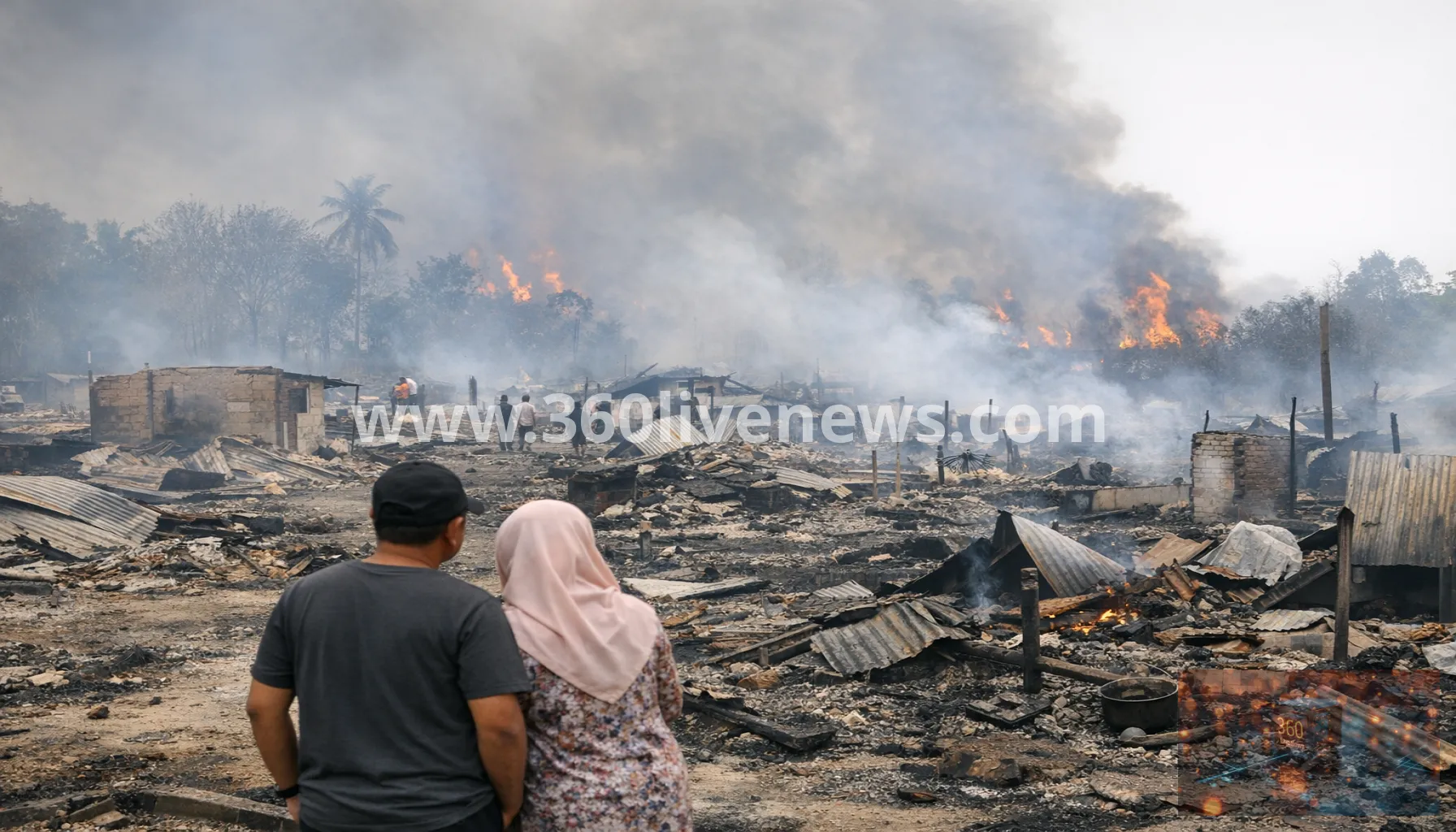 Indonesia wildfire razes nearly 300 homes in Bangka Belitung