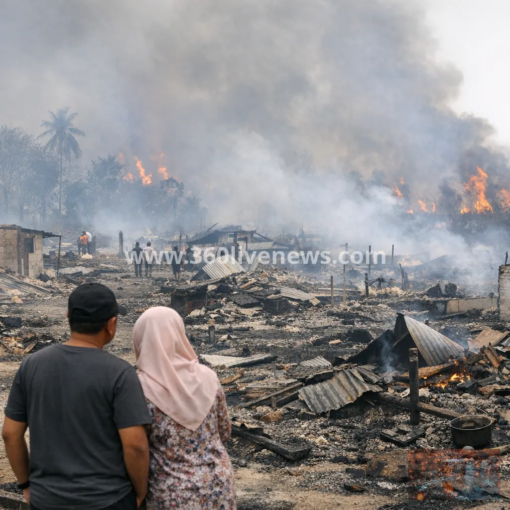 Indonesia wildfire razes nearly 300 homes in Bangka Belitung