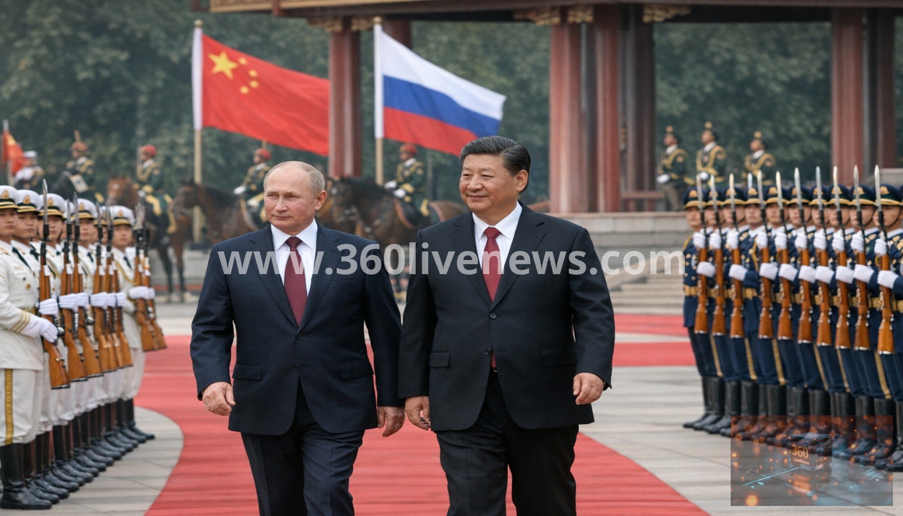 Xi Jinping hosts Vladimir Putin in Beijing state ceremony
