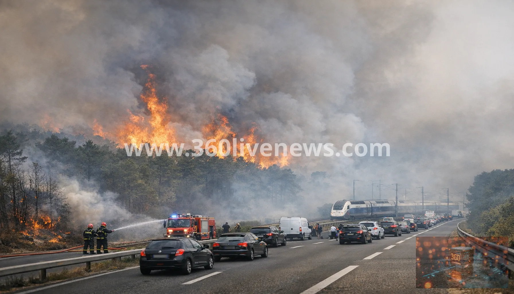 Fontainebleau forest wildfire burns more than 800 hectares and disrupts travel near Paris