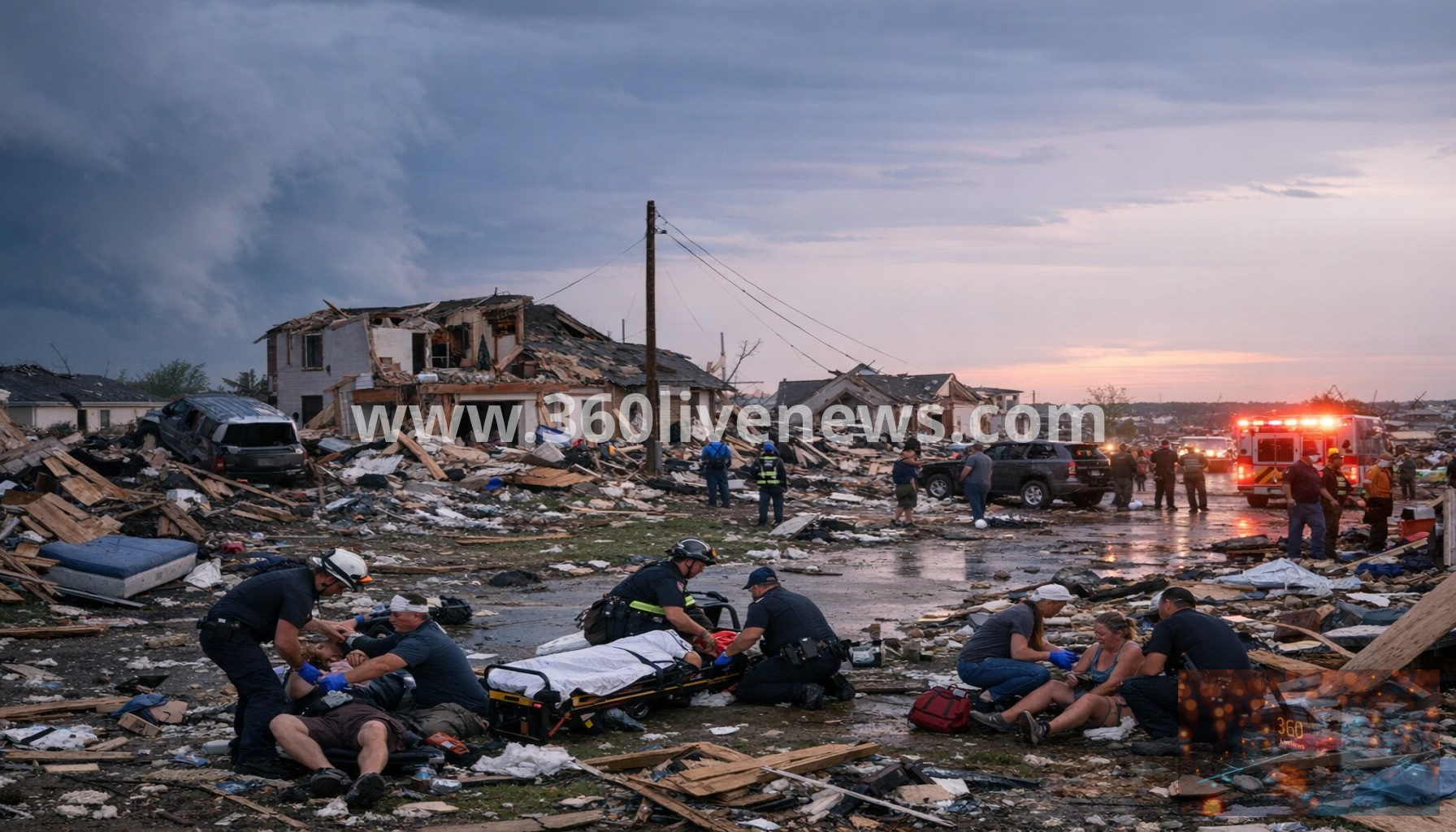 Powerful tornadoes hit northern Oklahoma causing injuries and destruction