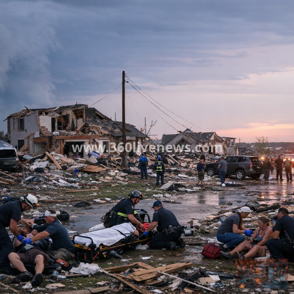 Powerful tornadoes hit northern Oklahoma causing injuries and destruction