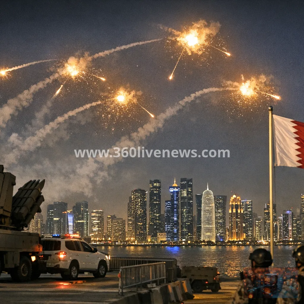 Qatar intercepts Iranian missile barrage over Doha as security alert is raised