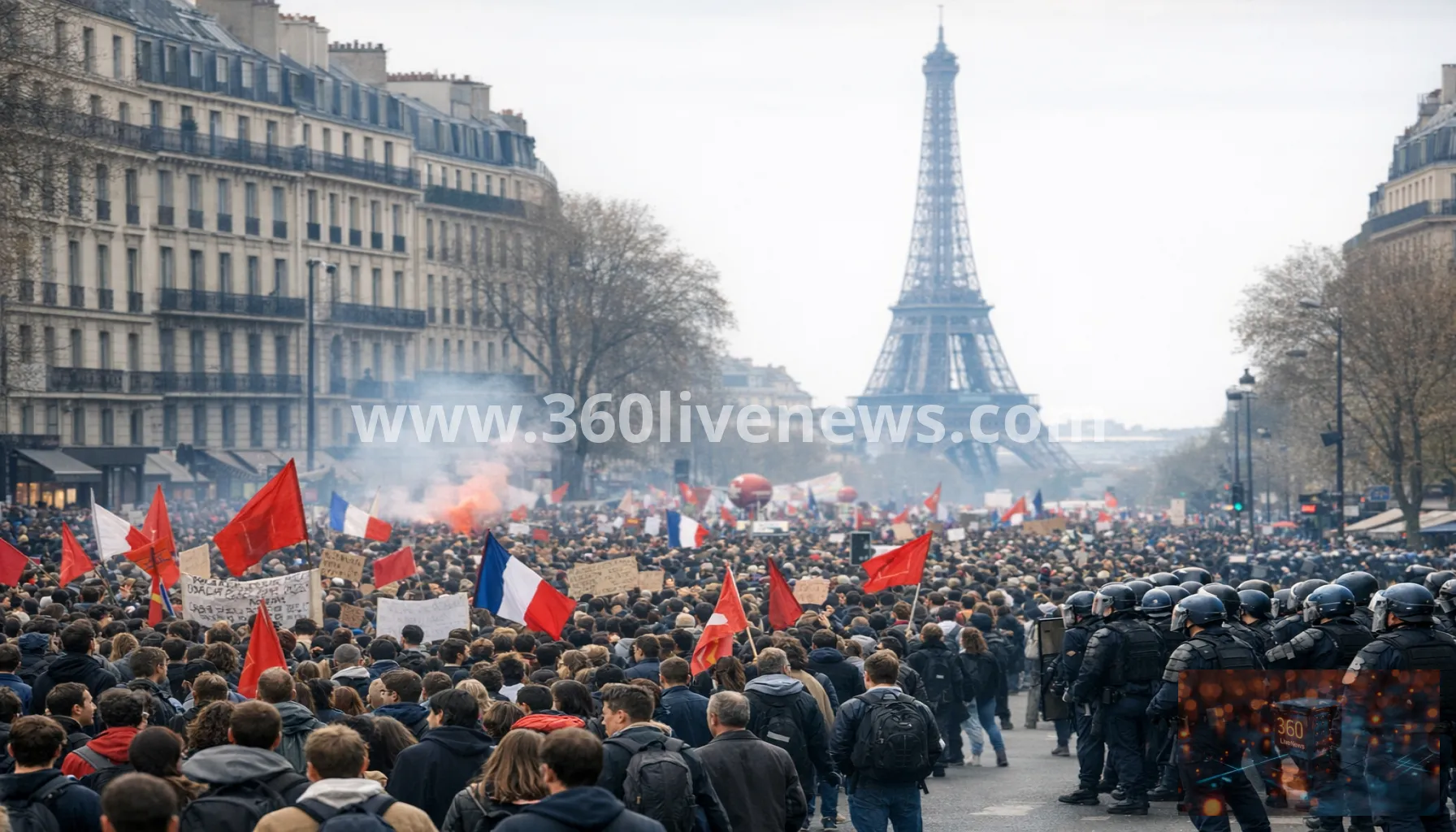 France protests intensify as unions join school unrest and injuries rise