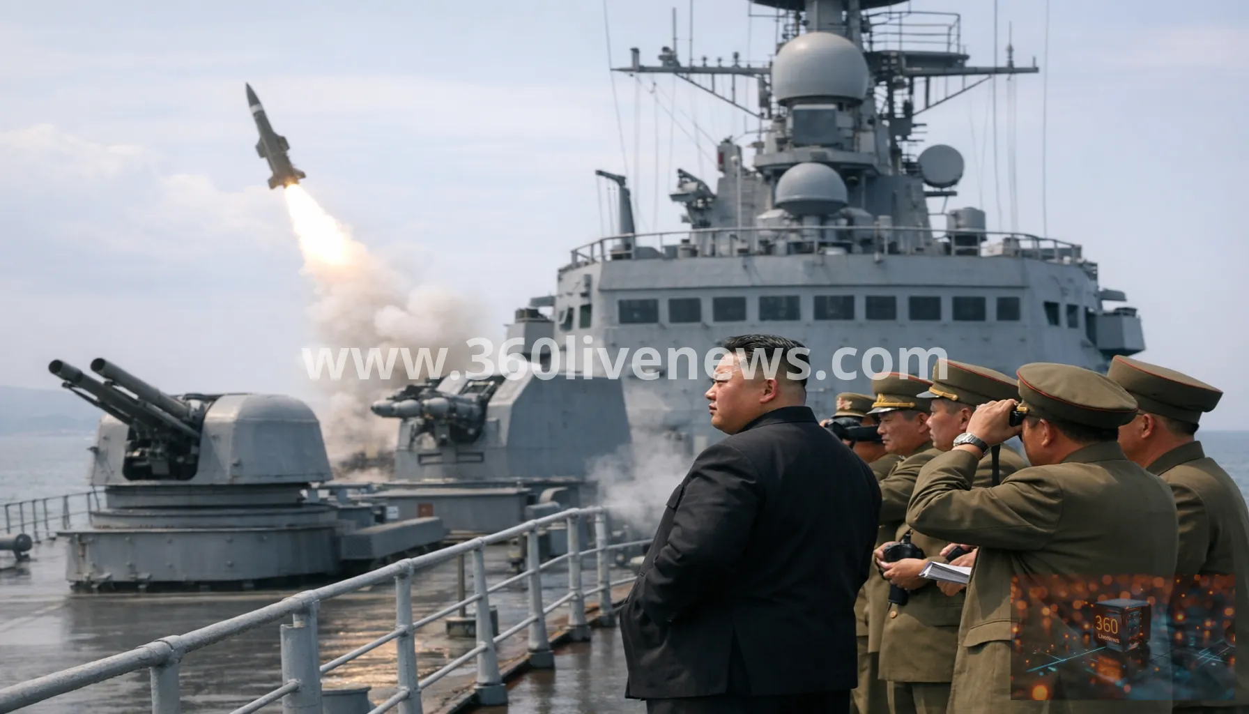 Kim Jong Un supervises weapons tests aboard repaired North Korean destroyer