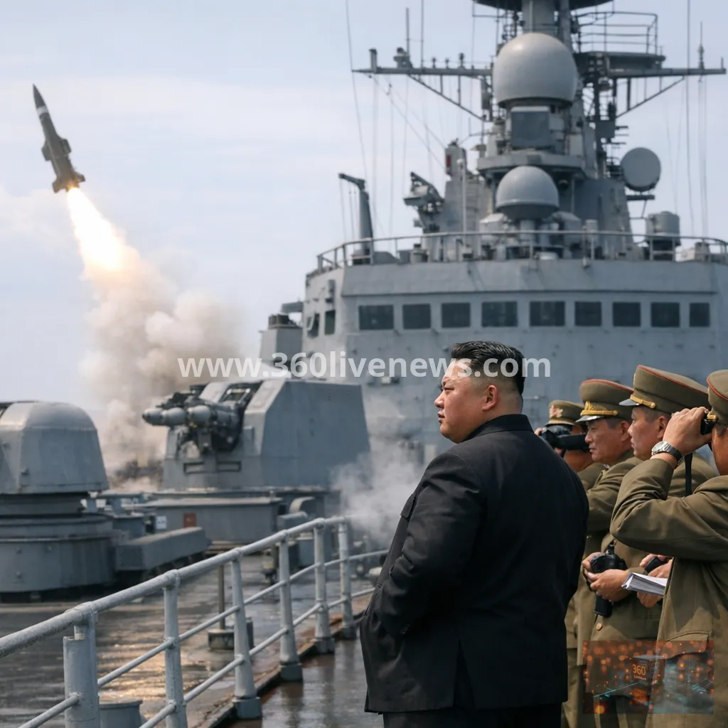 Kim Jong Un supervises weapons tests aboard repaired North Korean destroyer