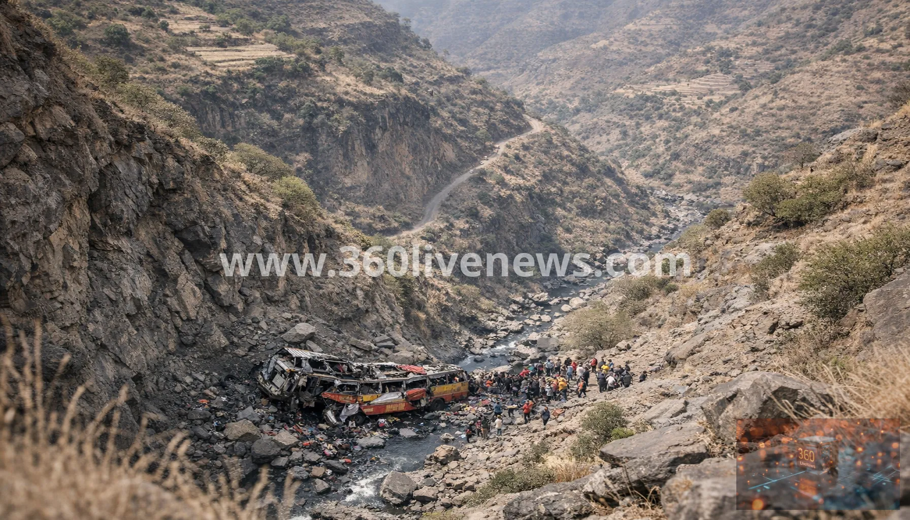 At least 31 killed as overcrowded bus plunges into ravine in northern Ethiopia