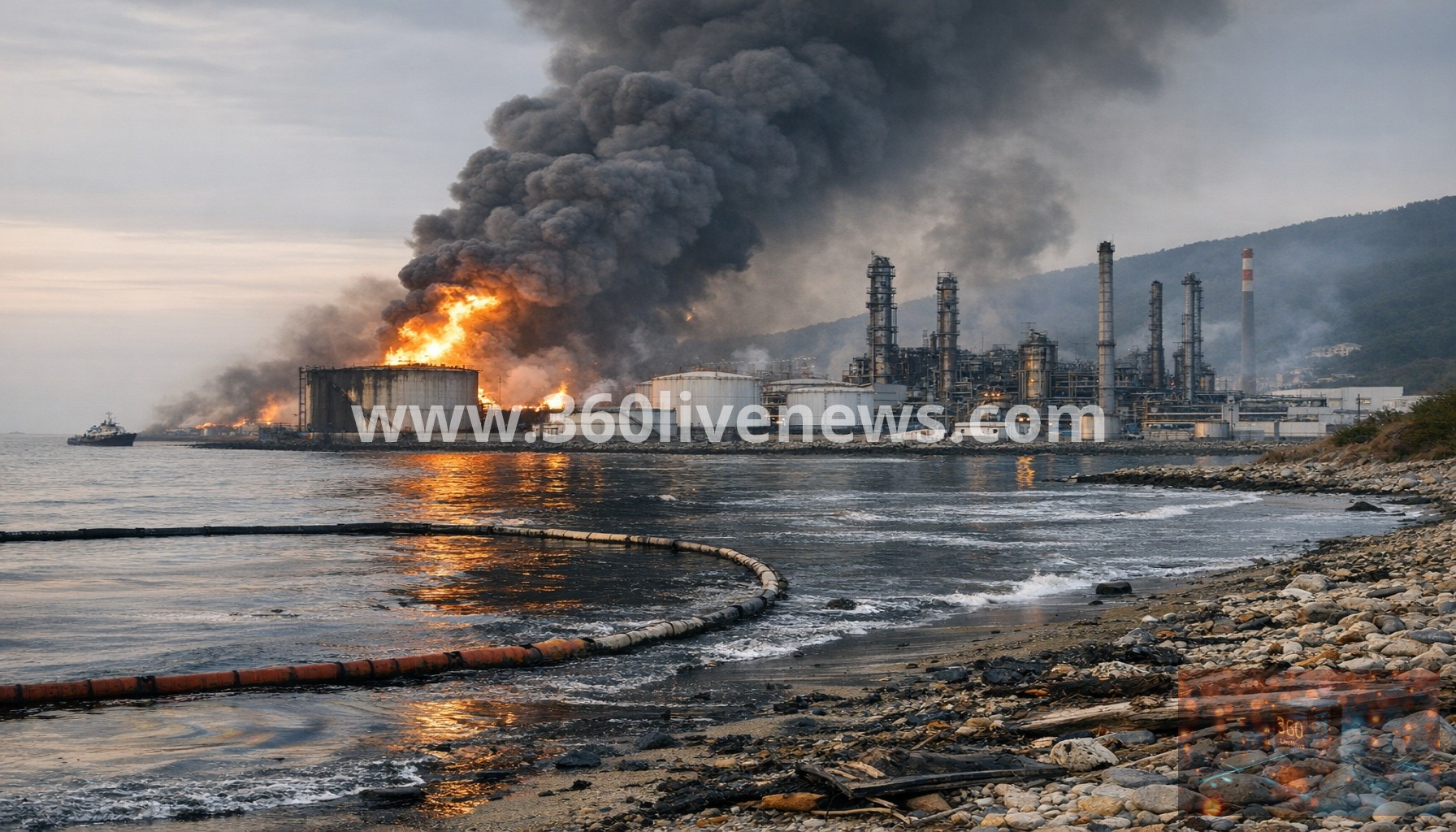 Ukraine strikes Russian oil sites as environmental damage unfolds in Tuapse
