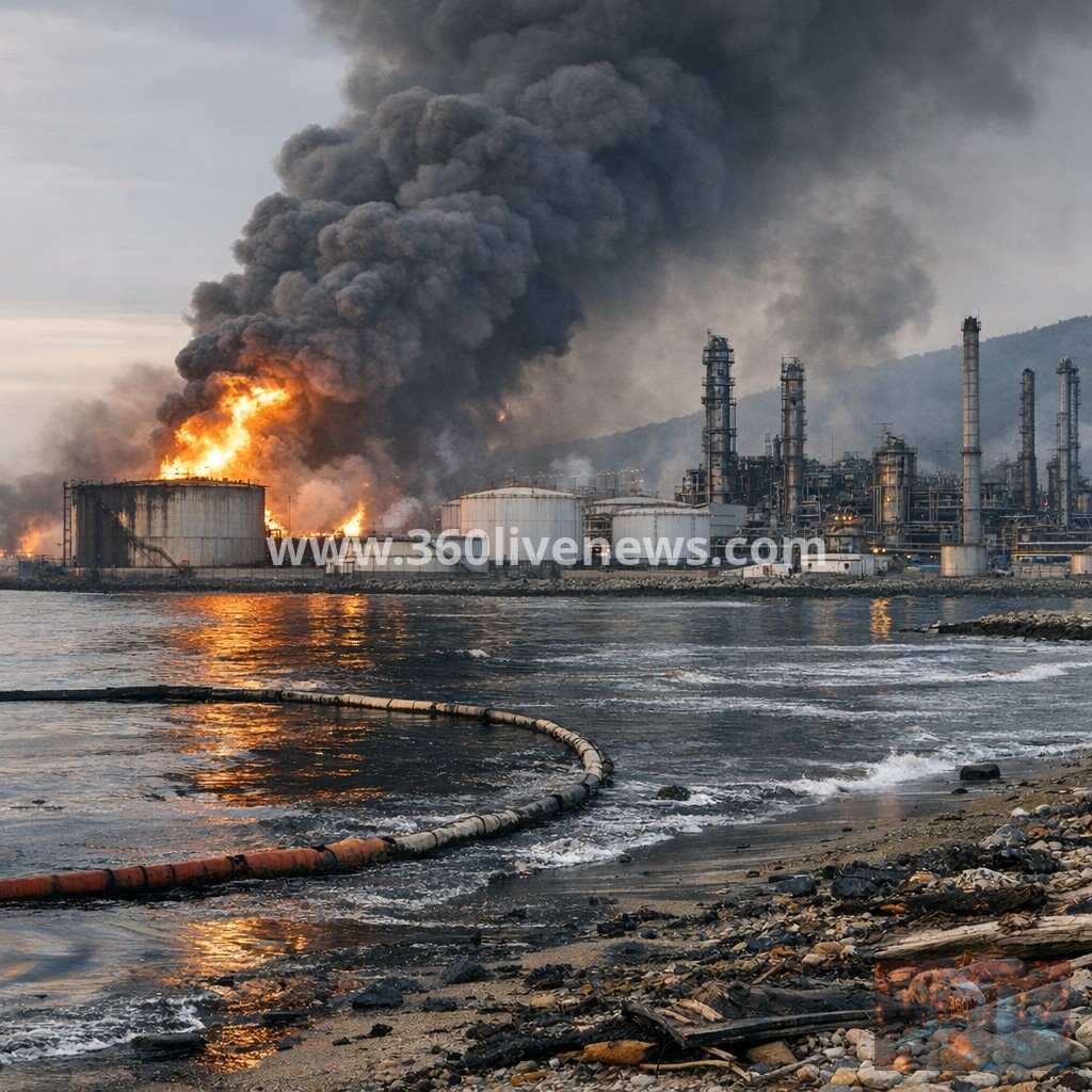Ukraine strikes Russian oil sites as environmental damage unfolds in Tuapse