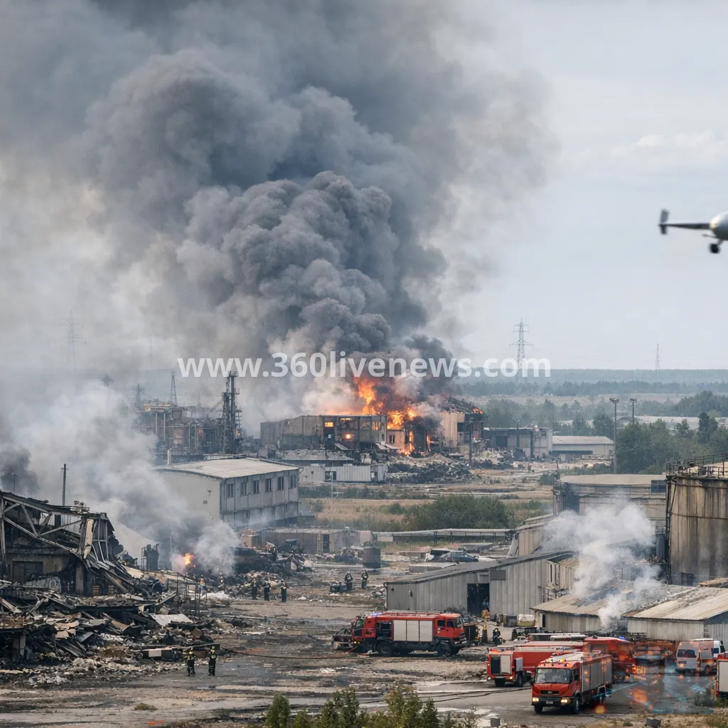 Drone strikes hit Russian energy and industrial sites on Russia Day