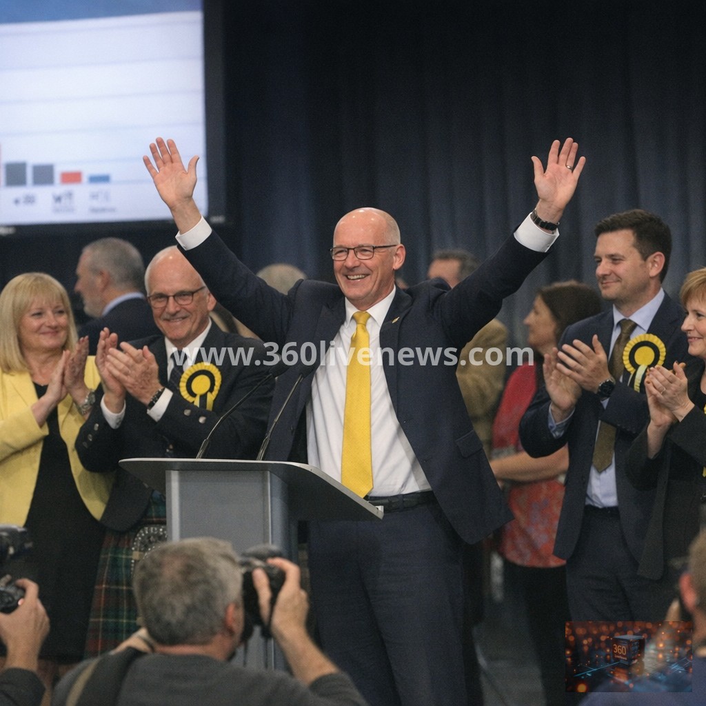 SNP declares victory in Holyrood election as Labour concedes defeat