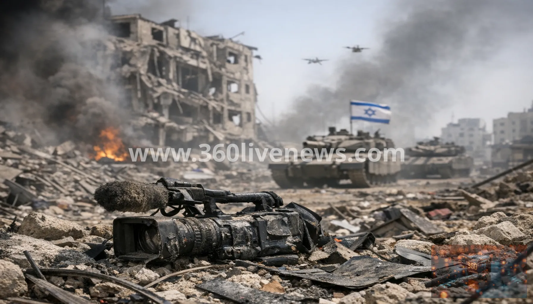 Israeli strike in Gaza kills Al Jazeera cameraman and members of family in Gaza City