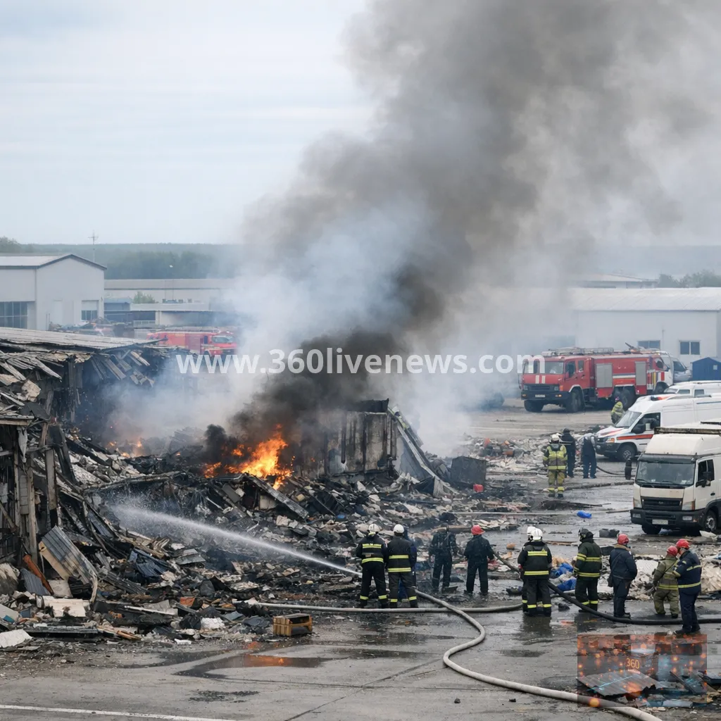 Ukrainian drone strikes kill at least 8 at Russian warehouses and oil depot