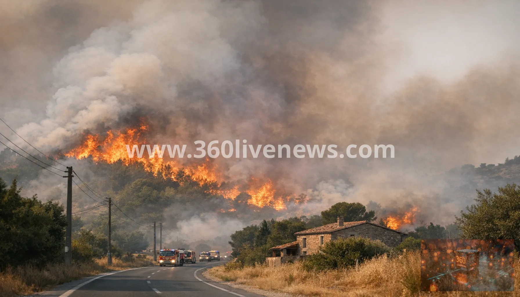 Fast-moving wildfire spreads across southern France