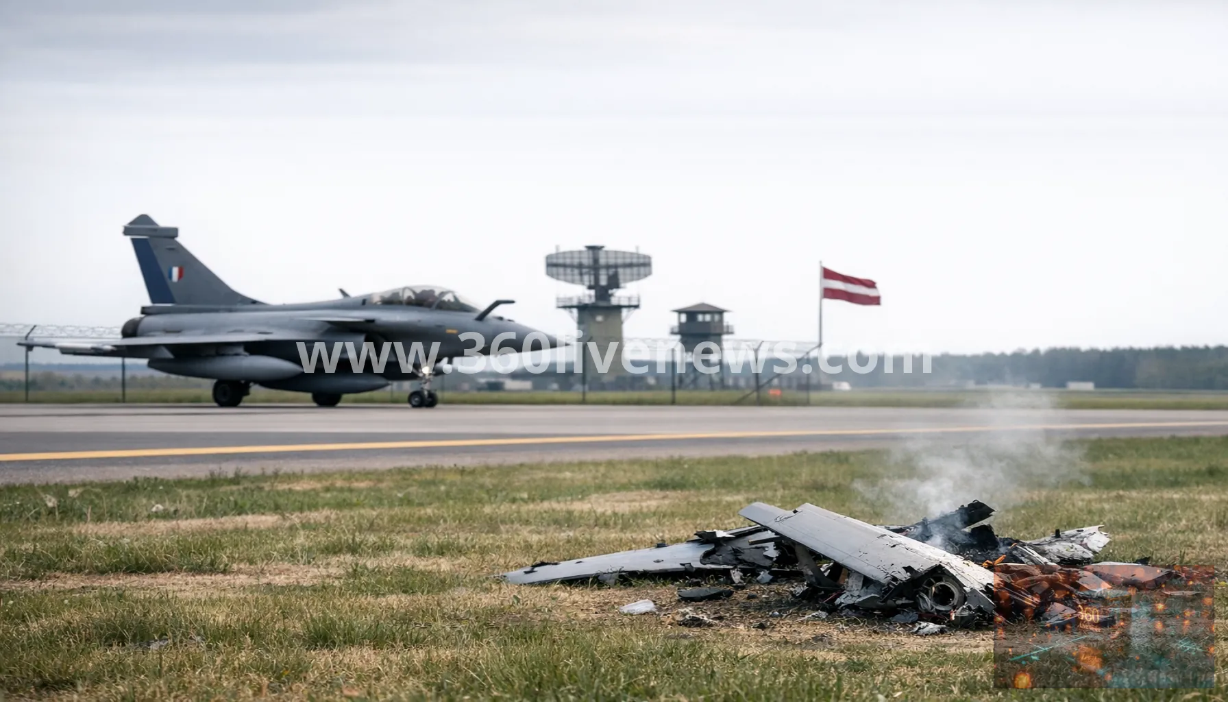 French NATO jet shoots down drone over Latvia as debris found in Moldova